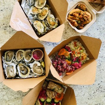 CudaCo - 5 Baked Oysters, Coconut Sticky Rice Bowl, Cajun Chips, Raw Oysters, Po Boy - Seafood Markets Near Me - Charleston, South Carolina