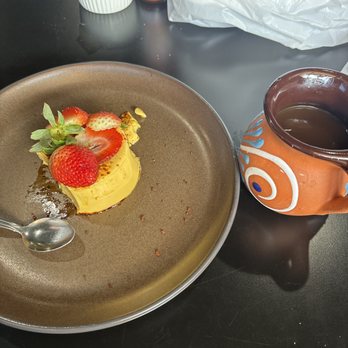 El Chilito - Delicious flan dessert and cafe de la olla after a delicious meal. - Seafood Near Me - Pico Rivera, California El Chilito - Delicious flan dessert and cafe de la olla after a delicious meal. - Seafood Near Me - Pico Rivera, California