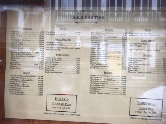 Menu photo 2 Tasca das Tias Angra do Heroísmo, 20 Menu photo 2 Tasca das Tias Angra do Heroísmo, 20