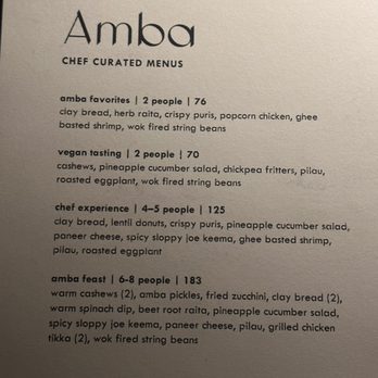 Amba - Curated menu - Indian Near Me - Cleveland, Ohio Amba - Curated menu - Indian Near Me - Cleveland, Ohio
