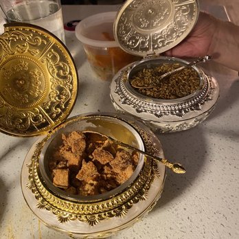 Gulab Indian Bistro - Brown sugar + fennel that you are served at the end of the meal. Tasty! - Indian Near Me - Clovis, California Gulab Indian Bistro - Brown sugar + fennel that you are served at the end of the meal. Tasty! - Indian Near Me - Clovis, California