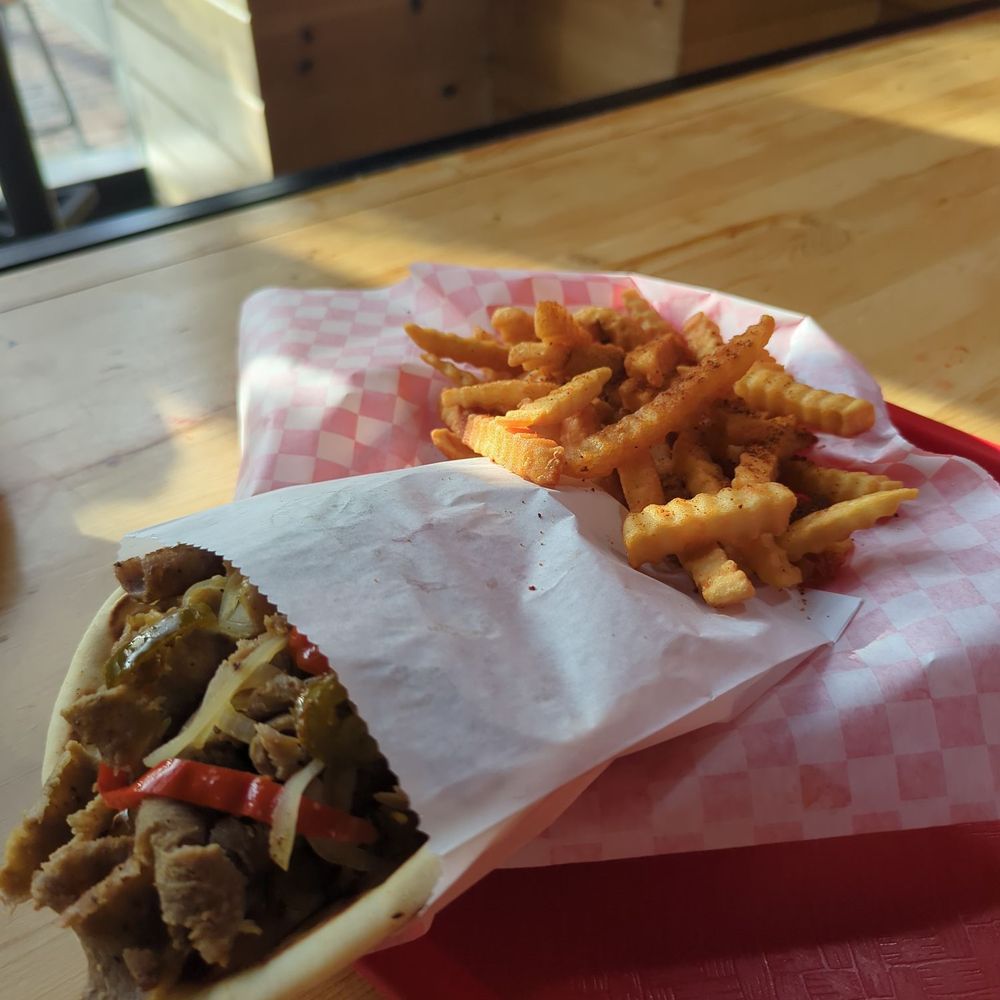 Fire Fire Gyro with fries Fire Fire Gyro with fries