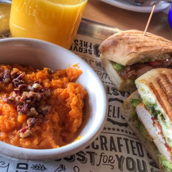 The Peach Cafe - Look at that Bourbon Mashed Sweet Potato with Pecans! Yum. - New American Near Me - Monrovia, California The Peach Cafe - Look at that Bourbon Mashed Sweet Potato with Pecans! Yum. - New American Near Me - Monrovia, California