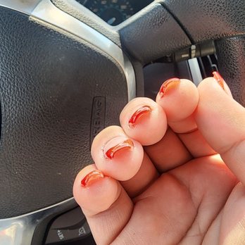 Elegant Nails & Spa - Uneven thick acrylic - Nail Salons Near Me - Escondido, California