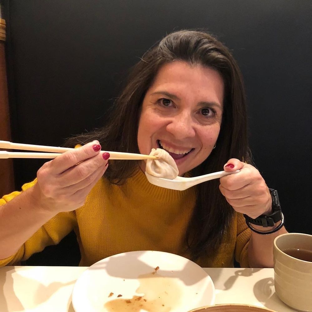 Soup Dumpling Plus - Me enjoying some #10. Steamed Pork Soup Dumpling. - Shanghainese Near Me - Fort Lee, New Jersey Soup Dumpling Plus - Me enjoying some #10. Steamed Pork Soup Dumpling. - Shanghainese Near Me - Fort Lee, New Jersey