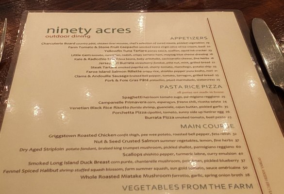 Menu photo 6 Ninety Acres Peapack, NJ