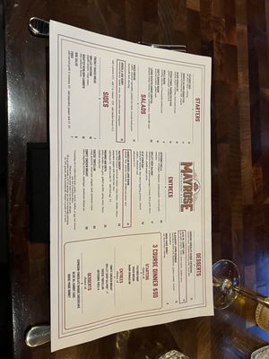 Menu photo 1 Mayrose Portland, OR