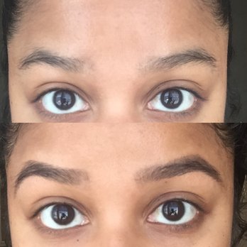 Thread Bar - Eyebrow threading and tinting ... before and after - Threading Services Near Me - Philadelphia, Pennsylvania