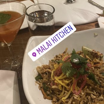 Malai Kitchen - Chicken pad thai Malaysian Martini - Thai Near Me - Dallas, Texas Malai Kitchen - Chicken pad thai Malaysian Martini - Thai Near Me - Dallas, Texas