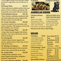 Casa Azteca - Menu