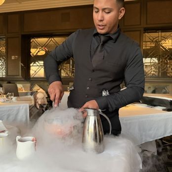Bull & Bear - Making homemade ice cream table side. - Steakhouses Near Me - Orlando, Florida Bull & Bear - Making homemade ice cream table side. - Steakhouses Near Me - Orlando, Florida
