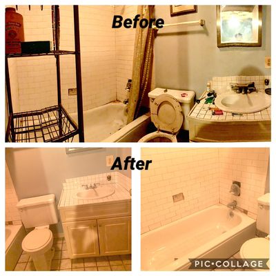 Deep Clean - In restoring an aging bathroom to its former glory, a meticulous deep cleaning unfolded. Armed with purpose-designed tools, every nook and cranny received intensive scrubbing. Specialized brushes and cleansing agents penetrated aged surfaces, erasing years of wear. Grout lines, once stained, were revived, and porcelain fixtures, from sinks to the tub, gleamed anew. Hidden spaces, long neglected, were meticulously addressed. Mirrors and floors, weathered by time, underwent a transformative process. The result: a revived sanctuary, where the echoes of the past were replaced by the brilliance of a meticulously restored vintage space. Deep Clean - In restoring an aging bathroom to its former glory, a meticulous deep cleaning unfolded. Armed with purpose-designed tools, every nook and cranny received intensive scrubbing. Specialized brushes and cleansing agents penetrated aged surfaces, erasing years of wear. Grout lines, once stained, were revived, and porcelain fixtures, from sinks to the tub, gleamed anew. Hidden spaces, long neglected, were meticulously addressed. Mirrors and floors, weathered by time, underwent a transformative process. The result: a revived sanctuary, where the echoes of the past were replaced by the brilliance of a meticulously restored vintage space.