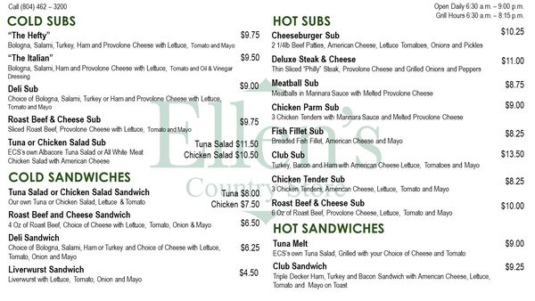 Menu photo 2 Ellen's Country Store Lancaster, VA Menu photo 2 Ellen's Country Store Lancaster, VA
