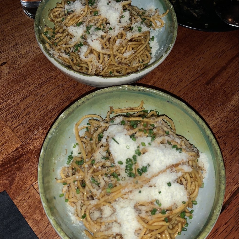 Phuc Yea - 2 x P.Y. Noodles (signature noodle, egg noodles,garlic butter, oyster sauce, parmesan - $18) - Vietnamese Near Me - Miami, Florida