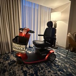 Select Mobility Scooter Rental - Charging scooter inside our hotel room.