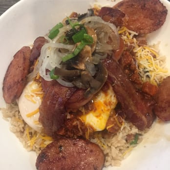 Da Kitchen Maui - The notorious big! It had spam, Portuguese sausage, bacon, chili, cheese & fried eggs on top of spam fried rice. Feed 3-4 - Hawaiian Near Me - Kihei, Hawaii Da Kitchen Maui - The notorious big! It had spam, Portuguese sausage, bacon, chili, cheese & fried eggs on top of spam fried rice. Feed 3-4 - Hawaiian Near Me - Kihei, Hawaii