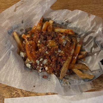 Flamingo Pizza of Miller - Bacon & Blue Cheese Fries - Pizza Near Me - Gary, Indiana Flamingo Pizza of Miller - Bacon & Blue Cheese Fries - Pizza Near Me - Gary, Indiana