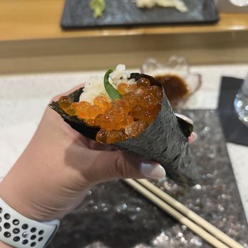 Heian - ikura handroll - Sushi Bars Near Me - McKinney, Texas