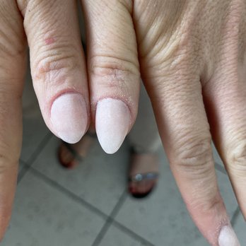Bora Nails & Spa - After the Second Lady forced the nail file out of my hand despite me telling both of them - 8x- that I would fix- this was her "fix" - Nail Salons Near Me - New Milford, New Jersey Bora Nails & Spa - After the Second Lady forced the nail file out of my hand despite me telling both of them - 8x- that I would fix- this was her "fix" - Nail Salons Near Me - New Milford, New Jersey