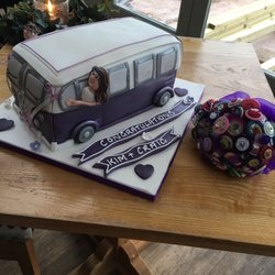 Beautiful cake from Fletchers Cakes in Walsall and that's me in the window