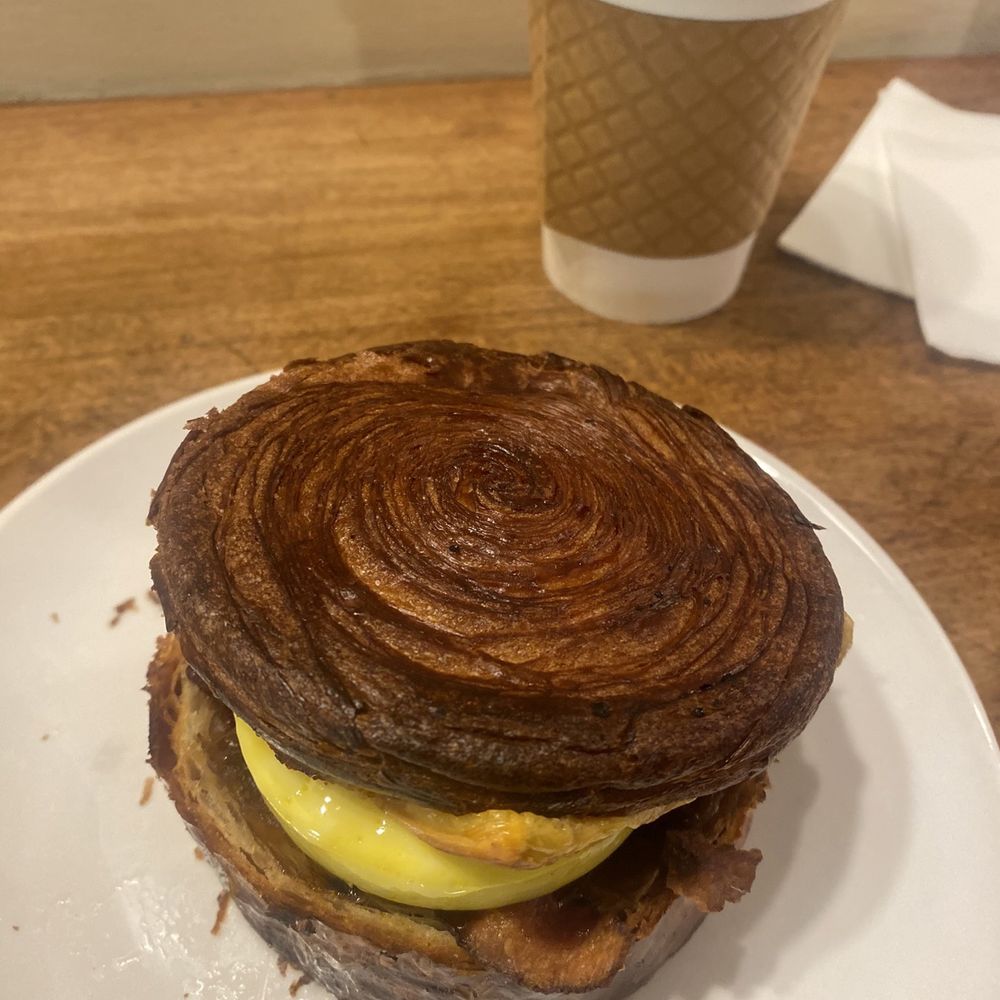Bien Cuit - bacon egg and cheese croissant sandwich - Bakeries Near Me - Brooklyn, New York