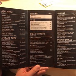 Acai Brothers - Menu !!