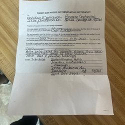Golden Empire Apartments - The notice!