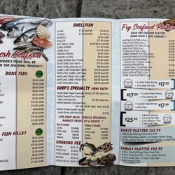 Sample menu
