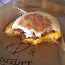 Brider - Bacon, egg and cheese on an English muffin