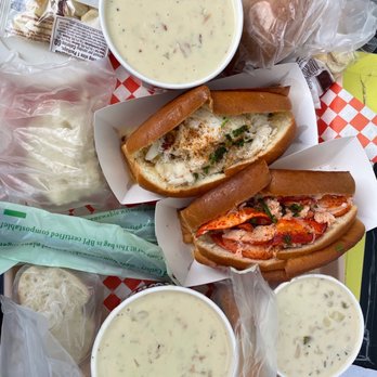 Pike Place Chowder - New England Clam Chowder, Connecticut-Style Dungeness Crab Roll - Served Warm and Connecticut-Style Lobster Roll - Served Warm - Seafood Near Me - Seattle, Washington