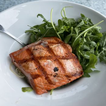 Doc's Marina Grill - SALMON AGLIO E OLIO - American Near Me - Bainbridge Island, Washington Doc's Marina Grill - SALMON AGLIO E OLIO - American Near Me - Bainbridge Island, Washington