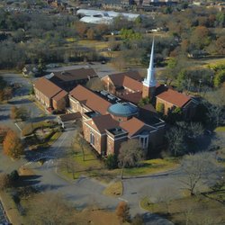 Brentwood United Methodist Church - Aerial photo of whole building