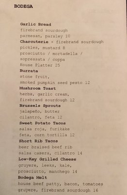 Menu photo 6 Bodega San Francisco, CA