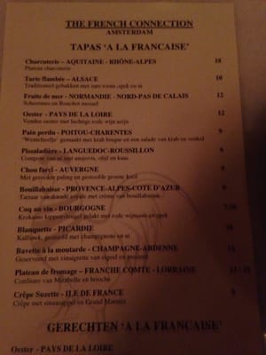 Menu photo 2 The French Connection Amsterdam, NH Menu photo 2 The French Connection Amsterdam, NH