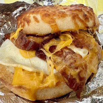 Everything Bagels & Deli - Bacon Egg and Cheese on Jalapeño Cheddar Bagel - Bagels Near Me - Destin, Florida