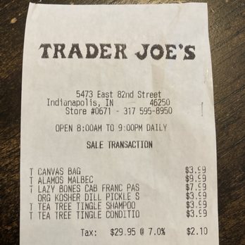 Trader Joe's - These prices are literally from 2005! What the what?! - Grocery Near Me - Indianapolis, Indiana