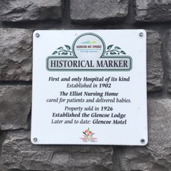 Glencoe Motel & RV - 'Historical Marker' at  Glencoe Motel - first time seen (17 July/20).