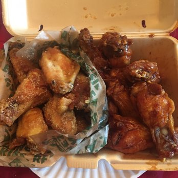 Wingstop - Garlic parm On left, Korean barbecue on right. - Chicken Wings Near Me - Port Chester, New York Wingstop - Garlic parm On left, Korean barbecue on right. - Chicken Wings Near Me - Port Chester, New York