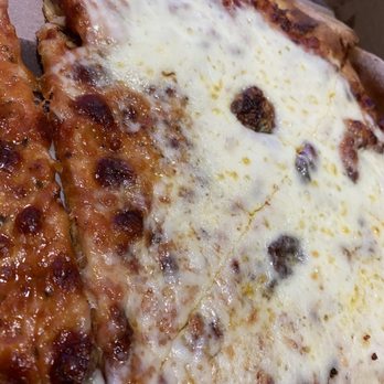 J & V Pizzeria - They put new cheese on a old pizza? I can visibly see the old cheese underneath - Pizza Near Me - Brooklyn, New York J & V Pizzeria - They put new cheese on a old pizza? I can visibly see the old cheese underneath - Pizza Near Me - Brooklyn, New York