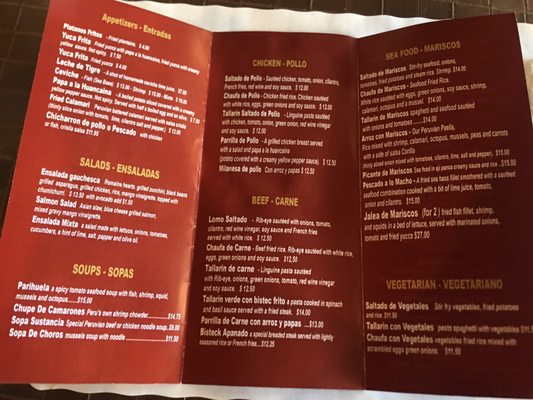 Menu photo 8 Baileys Peruvian Cuisine Whittier, CA