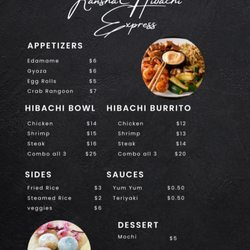 Kansha Hibachi Express - Menu