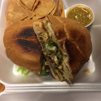 Cilantro Lime - They never disappoint! Asada torta with macho man salsa! - Mexican Near Me - Los Angeles, California