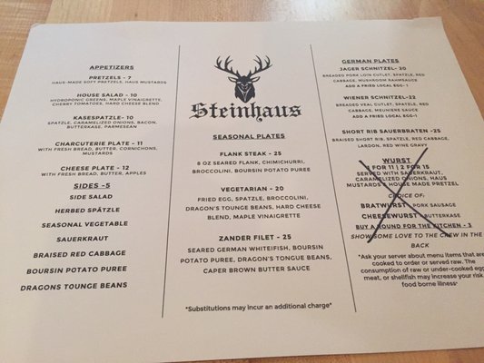 Menu photo 7 Steinhaus Marquette, MI Menu photo 7 Steinhaus Marquette, MI