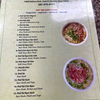 Pho Tran - menu - Vietnamese Near Me - Houston, Texas