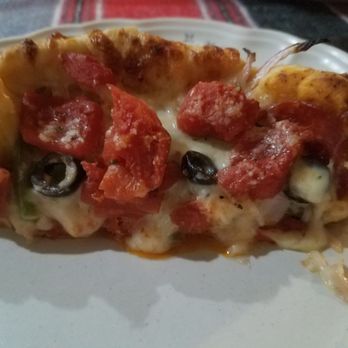 The Pizza Patio - Half of my deep dish Super Stoney Pepperoni pizza (personal size). Delicious! - Pizza Near Me - Flagstaff, Arizona The Pizza Patio - Half of my deep dish Super Stoney Pepperoni pizza (personal size). Delicious! - Pizza Near Me - Flagstaff, Arizona