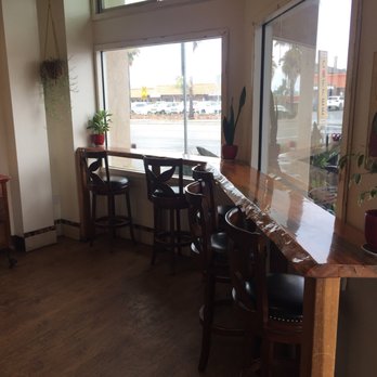 Red Bee Coffee - Side bar area, nice windows out to the street with lots of natural light - Coffee & Tea Near Me - Grover Beach, California