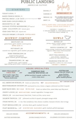 Menu photo 2 Public Landing Restaurant Lockport, IL Menu photo 2 Public Landing Restaurant Lockport, IL