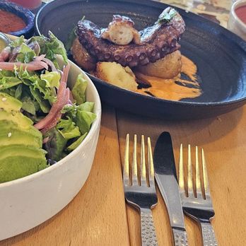 Fresco Cocina - Salty, few pieces of lettuce and mushy tuna salad. Bucket of salt pork belly taco. Ceviche - Tacos Near Me - Carlsbad, California Fresco Cocina - Salty, few pieces of lettuce and mushy tuna salad. Bucket of salt pork belly taco. Ceviche - Tacos Near Me - Carlsbad, California
