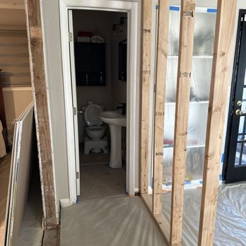 AJ Drywall & Repair - Framing for new closet in living room. - Drywall Installation & Repair Near Me AJ Drywall & Repair - Framing for new closet in living room. - Drywall Installation & Repair Near Me