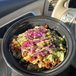 Tacos Don Beto - Soyrizo, rice, beans, guacamole, salsa